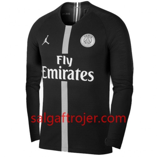 Paris Saint-Germain Fodboldtrøjer Jodan Sort 3. sæt 2018/19 Langærmet Paris Saint-Germain Fodboldtrøjer Jodan Sort 3. sæt 2018/19 Langærmet